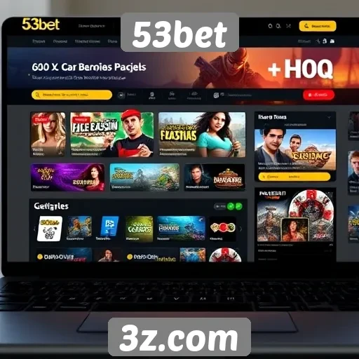 Interface e experiência do usuário no site 53bet